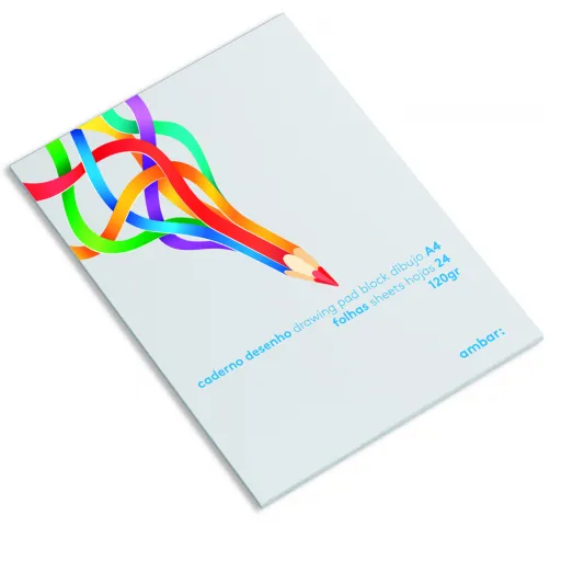Caderno Desenho Colado A4 24 Folhas 120g – Ambar School