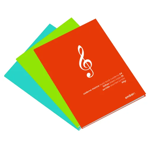 Caderno Música A4 20 Folhas Sortido – Ambar School