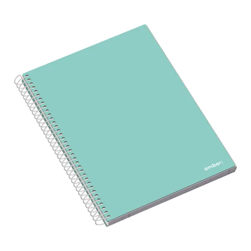 Caderno Espiral Capa Dura A4 120 Folhas Pautado 70g – Ambar School