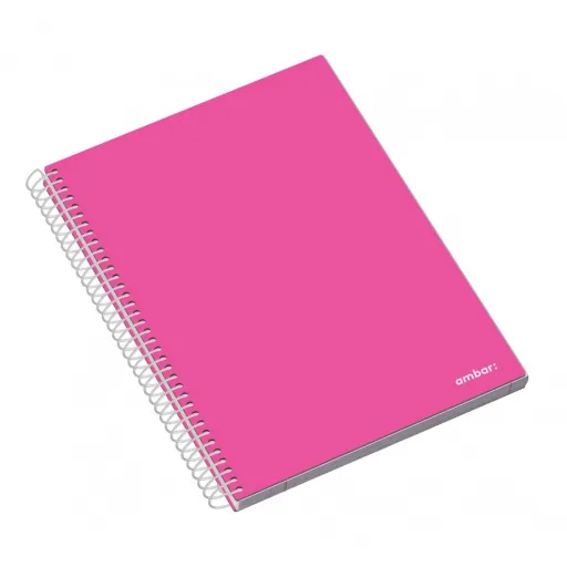 Caderno Espiral Capa Dura A4 120 Folhas Quadriculado 70g – Ambar School