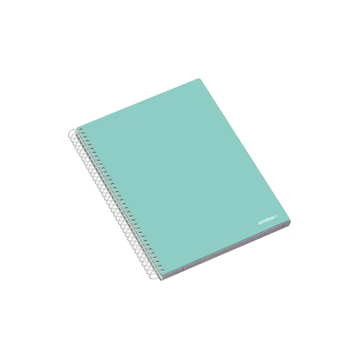 Caderno Espiral Capa Dura A5 100 Folhas Quadriculado 70g – Ambar School