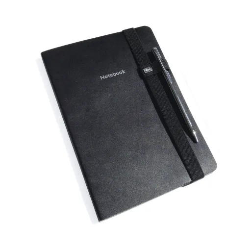 Caderno A5 Pele Genuína com Caneta – Ambar