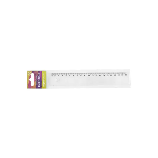 Régua Transparente 20 cm – Ambar
