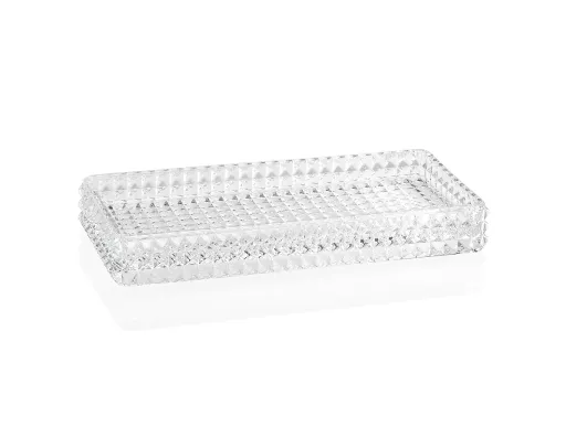 Bandeja de Vidro Diamante 27,5 x 13,5 x 3,5 cm