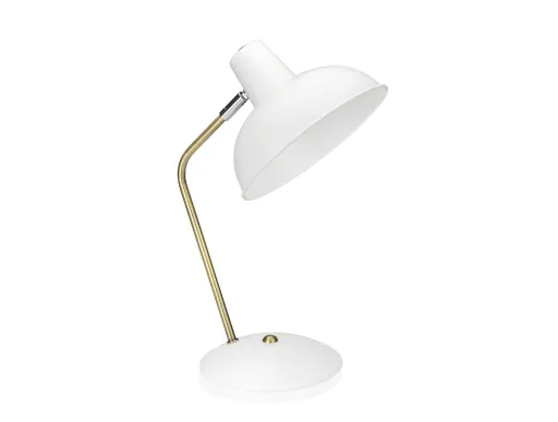 Candeeiro de Mesa Vintaje Latão Branco