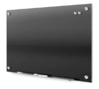 Bi-Office Quadro de Vidro Magnético Preto 45x60 cm