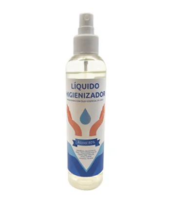 Álcool  Desinfectante Higienizador em Spray Mãos 80% 200ML Aromatizado Limão Covid-19