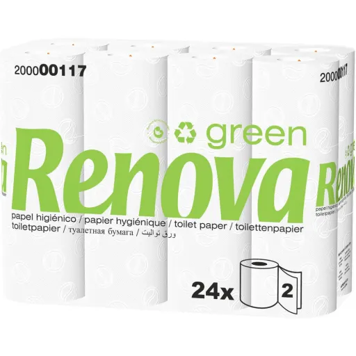 Papel Higiénico Doméstico 24 Rolos – Renova Green