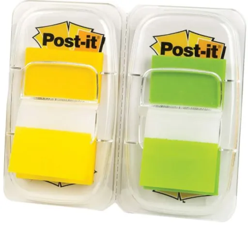 Notas Aderentes Index 25.4x43.2 Amarelo/Verde Post-it