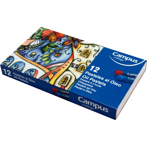 Lápis de Pastel a Óleo para Pintura 12 Cores - Campus
