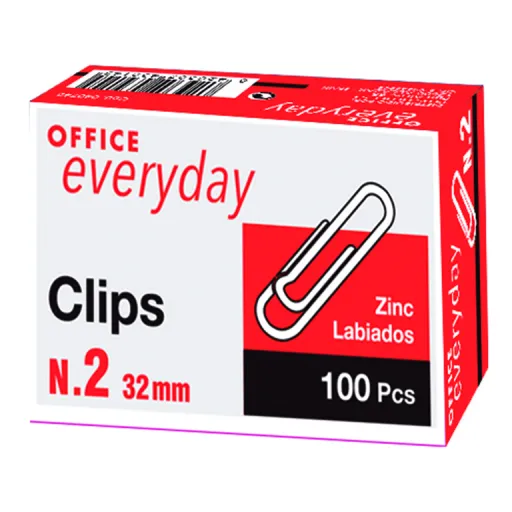 Clips Nº 2 32 mm Zinc – Office Everyday