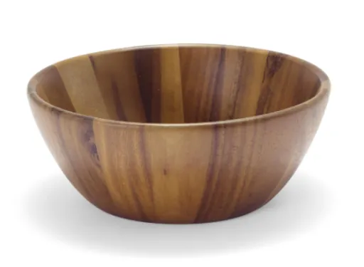 Saladeira em Acácia Ø25x10 cm – Design Natural e Sofisticado