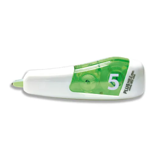 Corretor de Fita Plus MR 5x6m Verde – A Solução Perfeita para Erros de Escrita