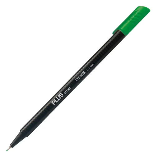Marcador Extrafino Plus Verde – 0,4 mm – Plus Office