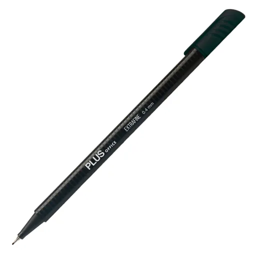 Marcador Extrafino Plus Preto – 0,4 mm – Plus Office