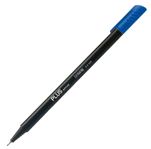 Marcador Extrafino Plus Azul – 0,4 mm – Plus Office