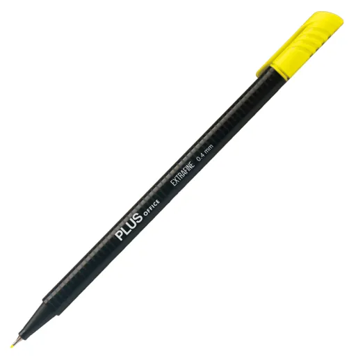 Marcador Extrafino Plus Amarelo Neon - Plus