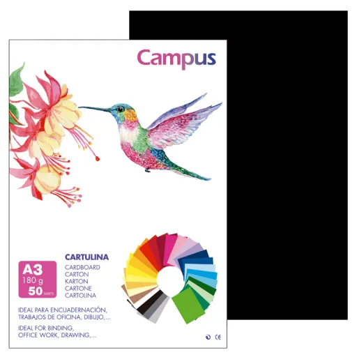 Cartolina Campus A3 180g Preto – Campus