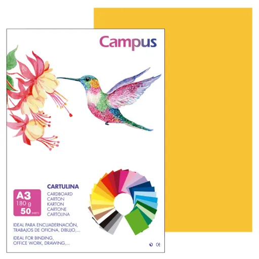 Cartolina Campus A3 180g Amarelo Canário – Campus