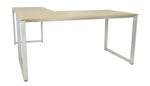 Secretária Escritório Pé Fechado 1600x600mm com Alonga 800x600mm - Jepa