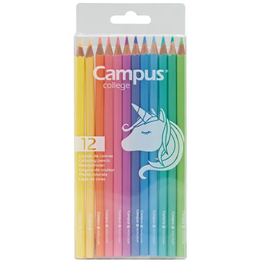 Lápis de Cor Tons Pastel 12 Unidades - Campus