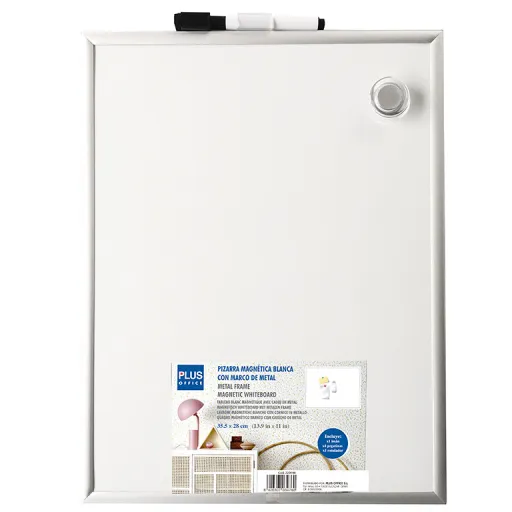 Makro Paper - Quadro Branco Mk Magnético 35x328 cm Aro Metálico