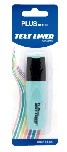 Marcador Fluorescente Plus Text Liner Azul Pastel – Plus