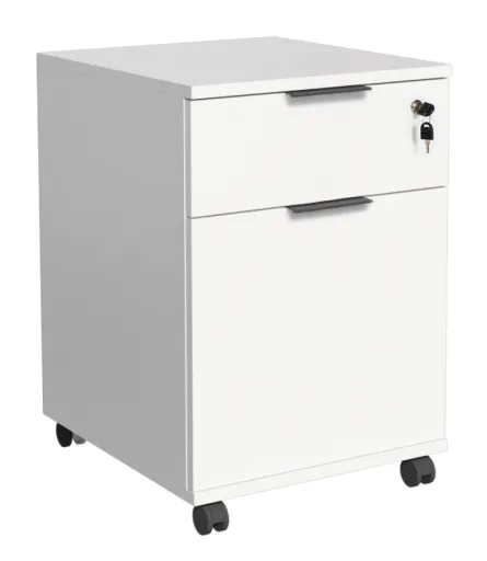 Bloco de Gavetas Branco 400x570x390 mm – Compacto e Funcional
