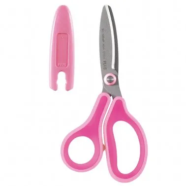 Tesoura Escolar PLUS Fitcut Curve Kids Rosa