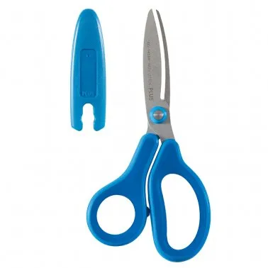 Tesoura Escolar PLUS Fitcut Curve Kids Azul