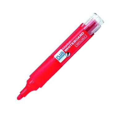 Marcador de Quadro Branco Recarregável Plus Vermelho – Plus