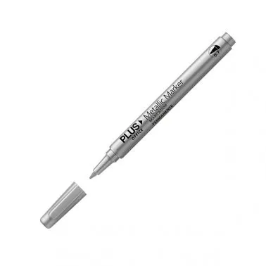 Marcador Escritório Cor Metálica Prata Trace 0,7 mm – Plus