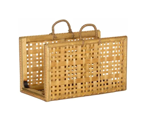 Suporte para Revistas em Bambu Natural 41,5 x 23,5 x 25 cm