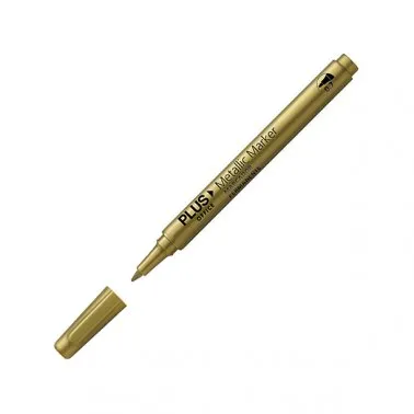 Marcador Escritório Cor Metálica Ouro Trace 0,7 mm – Plus