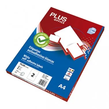 Etiquetas Autoadesivas Brancas Office Plus com Bordas Retas 48,5 x 25,5