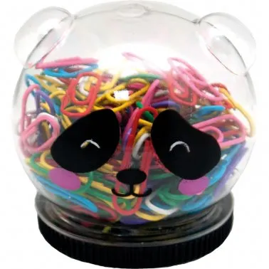 Clipes Coloridos de 28 mm – 150 Unidades com Caixa Panda - Dymo