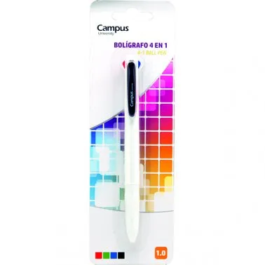 Caneta Campus 4 Cores Curso 1,0 mm – Blister 1 Unidade – Campus