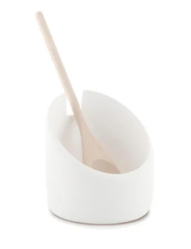 Suporte para Colher em Polipropileno Branco 10,5 x 18 cm
