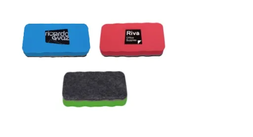 Apagador Magnético Ultra Leve para Quadros Brancos Riva Pack 3 Cores