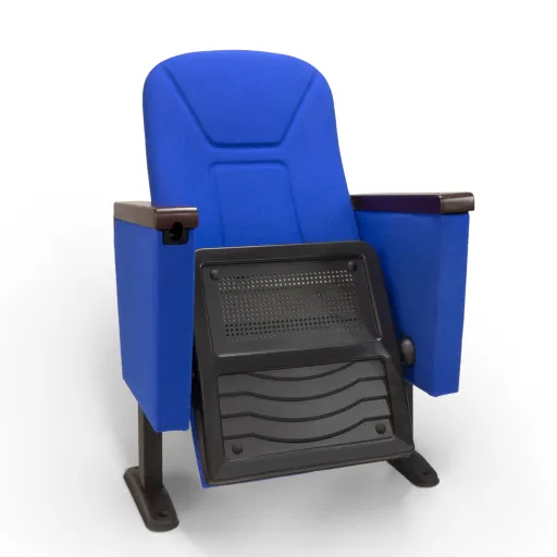 Cadeira Auditório ( Conferência ) Cracóvia Tecido Azul com Palmatoria