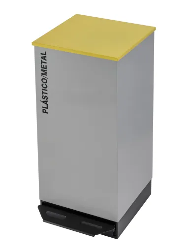 Contentor Individual de Reciclagem Seletiva com Tampa e Pedal