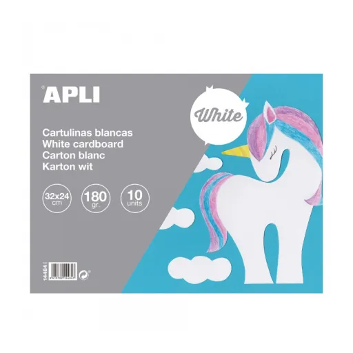 Bloco de Cartão Branco 32 x 24 cm 10 Folhas – APLI