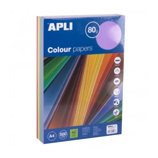 Papel A4 Cores Sortidas Intensas 500 Folhas