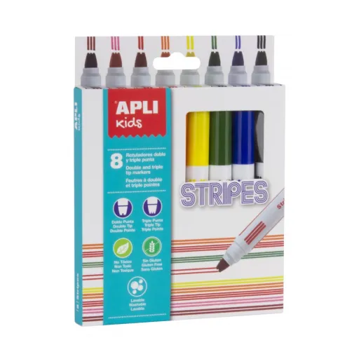 Marcadores de Listras 8 Unidades – APLI Kids