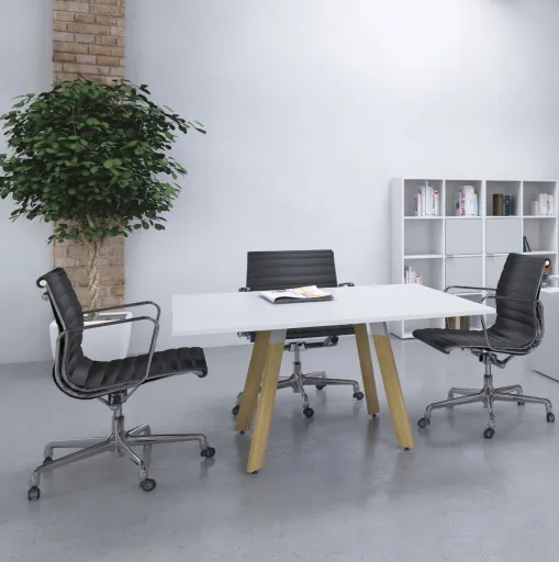 Mesa de Reunião Quadrada 1200x1200x740mm - Endow