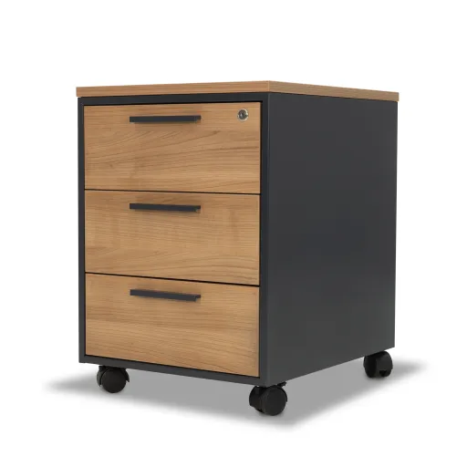 Bloco de Gavetas Rodado com Frentes em Melamina 438x530x580 mm - Endow