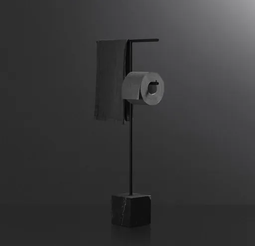 Toalheiro e Suporte Rolo Papel Cubic 700mm