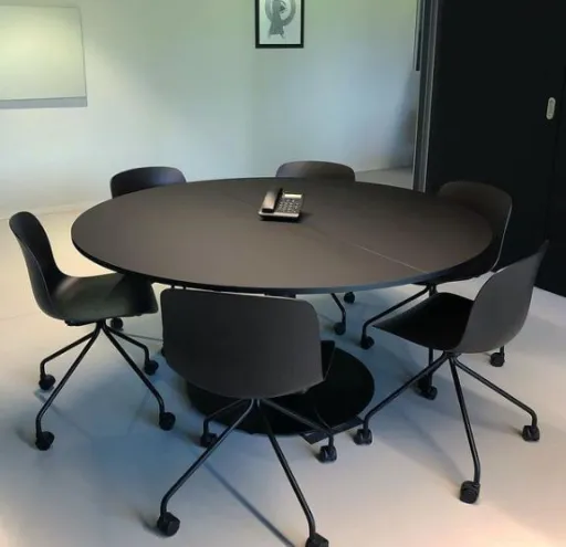 Mesa de Reunião Pilar 1200x740mm – Preto