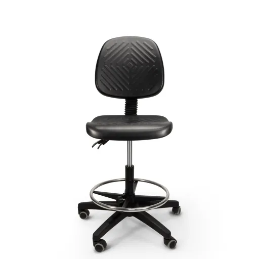 Cadeira Alta Riva Ergonómica Preta para Uso Intensivo Até 8h+