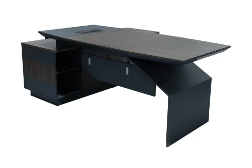 Secretária Executiva Braga 2000x1800x750mm com Armário – Riva Office